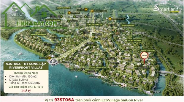 biệt thự song lập mặt tiền sông Ecovillage Saigon River giá 17 tỷ (gồm VAT, PBT) - 4