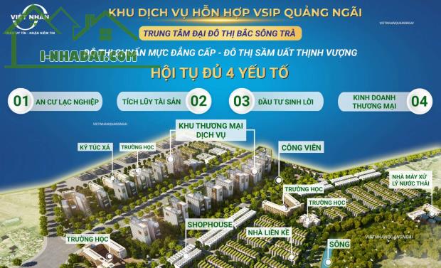 Bán đất nền dự án Khu dịch vụ hỗn hợp VSIP Quảng Ngãi, cửa ngõ KKT Dung Quất. - 1