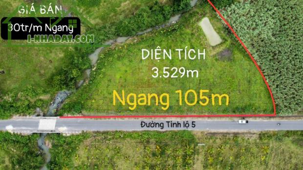 Bán 3529m2 mặt tiền DT5 giáp suối giá chỉ 15tr m ngang Ninh Sim Ninh Hòa lh