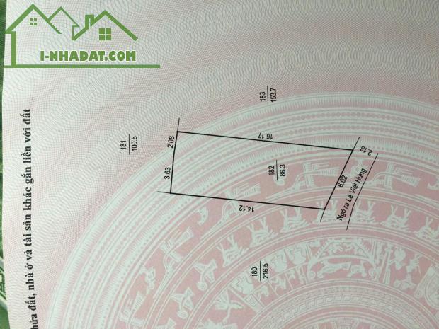 Bán đất mặt ngõ phố Lê Viết Hưng, ph Ngọc Châu, TP HD, 86.3m3, mt hơn 6m, ngõ ô tô, chỉ 1. - 3