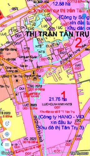 Bán đất trung tâm thị trấn Tân Trụ giá 800 triệu.m - 4