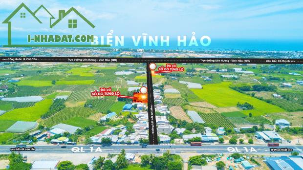 Cần bán gấp 2 lô đất sát biển Tuy Phong, đường quy hoạch 29m full thổ cư, giá chỉ 6tr/m2 - 5