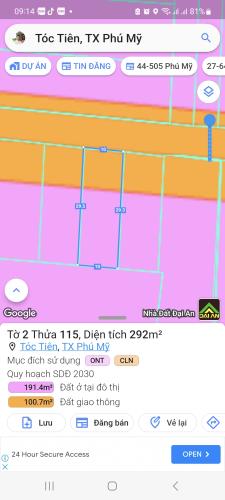 Bán đất thổ cư 10x30 m tại Thị xã Phú Mỹ, Bà Rịa - Vũng Tàu