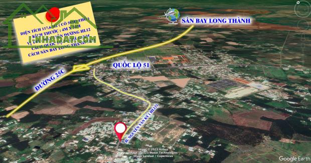 Bán gấp nền đất 117m2 Mặt tiền đường Hương Lộ 12 (HL12) xã Long Phước, Long Thành Đồng