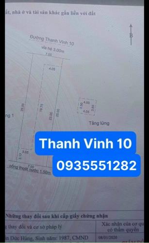 BÁN ĐẤT MT ĐƯỜNG THANH VINH 10-HOÀ KHÁNH BẮC-LIÊN CHIỂU