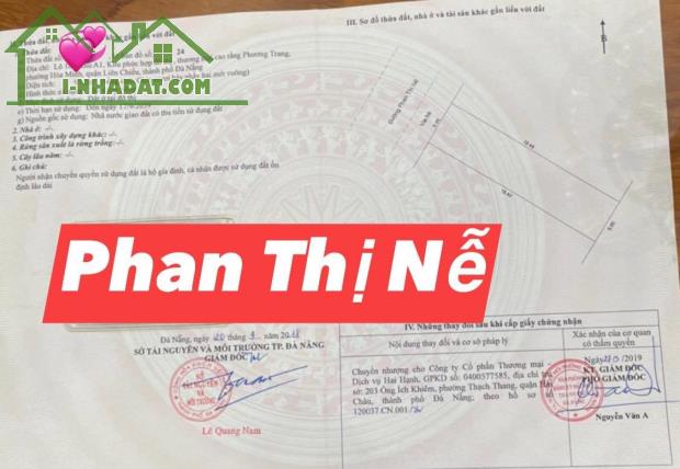 BÁN ĐẤT MT PHAN THỊ NỄ-HOÀ MINH-LIÊN CHIỂU