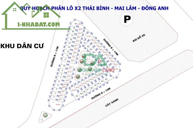 Bán đất đấu X2 Thái Bình giá Mai Lâm Đông Anh gần Vinhomes Cổ Loa