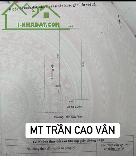 BÁN NHÀ 3 TẦNG MẶT TIỀN TRẦN CAO VÂN-P.XUÂN HÀ-Q.THANH KHÊ