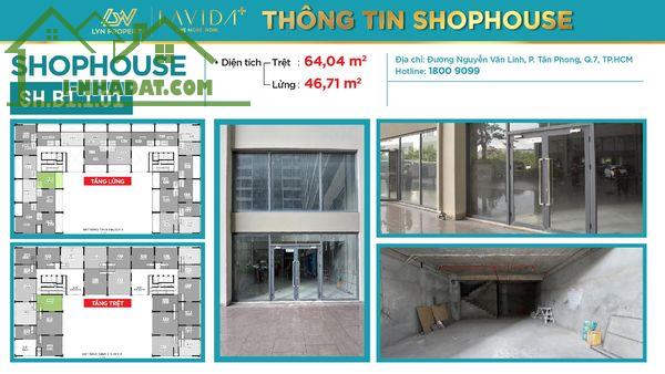 Cho thuê shophouse dạng Duplex tại dự án Lavida Plus Quận 7, Diện tích đa dạng - 1