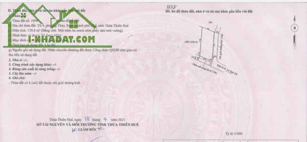 Bán đất 139,8m2, 2 mặt tiền kiệt ôtô 108 Lê Ngô Cát thông Vũ Ngọc Phan, Thủy Xuân, TP Huế - 4