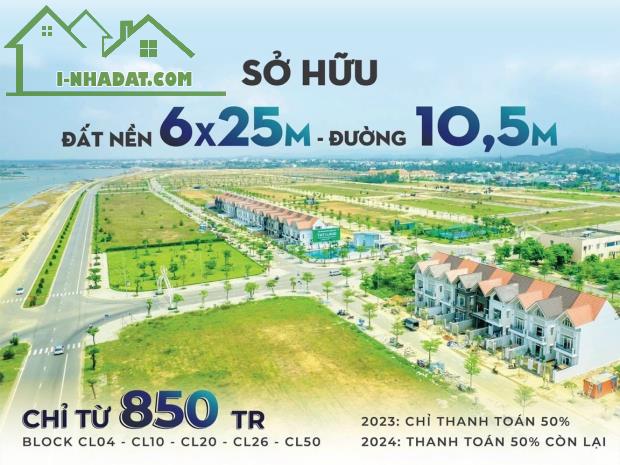 Suất ngoại giao 150m2 trục 10m5 hướng Đông Nam thông thẳng Vịnh An Hoà City - 1