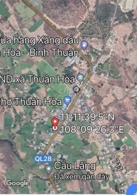 Bán gấp lô đất MT QL28, xã thuận hòa, h,Thuận Bắc. 1424 m2 shr thổ cư chỉ 2,3 tỷ - 1