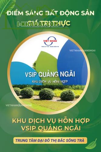 Đất nền Khu dịch vụ hỗn hợp VSIP Quảng Ngãi, trung tâm đại đô thị Bắc Sông Trà. - 1