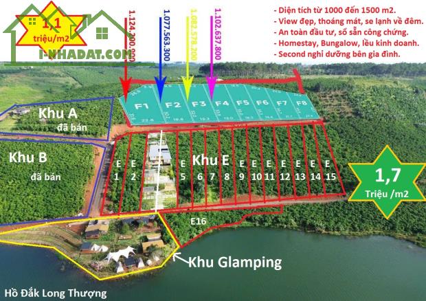 4 Suất Đặc Biệt chỉ 880 Triệu/ nền 1010m2 đất hồ Đắk Long Thượng, Bảo ...