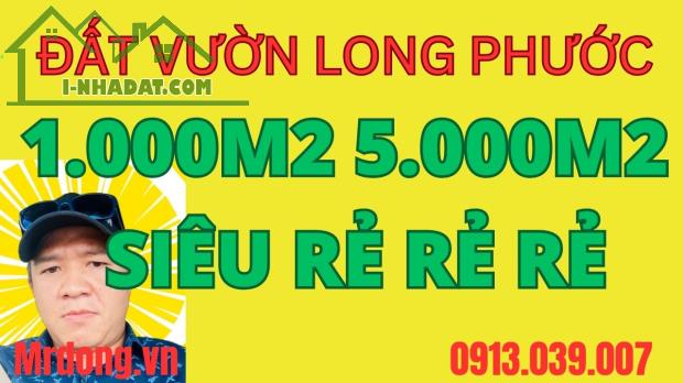 Đất Vườn Mặt Sông Long Phước 4.600m2 2MT Khu VIP Giá 10tr/m2 HÀNG HIẾM
