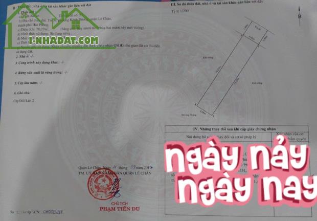 Bán nhà khu phân lô Thiên Lôi- Võ Nguyên Giáp, 78m 3.5 tầng GIÁ 5.5 tỉ cực đẹp