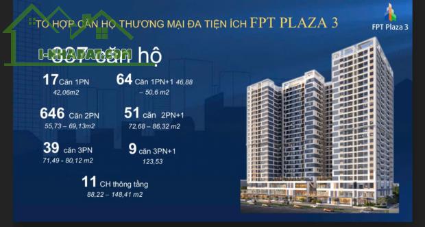 BÁN CĂN HỘ FPT PLAZA 3 ĐÀ NẴNG, CHỈ TỪ 1,19 TỶ/CĂN, LH 0918941589 - 2