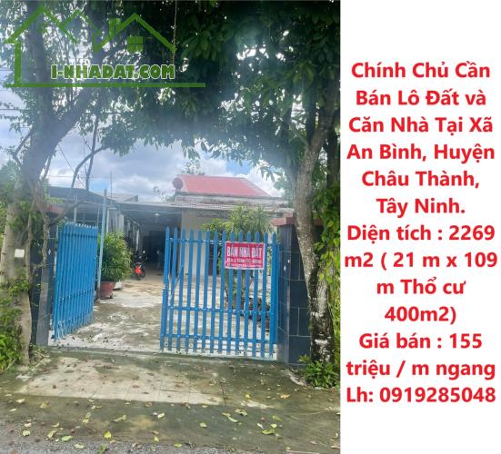 Chính Chủ Cần Bán Lô Đất và Căn Nhà Tại Xã An Bình, Huyện Châu Thành, Tây Ninh. - 4