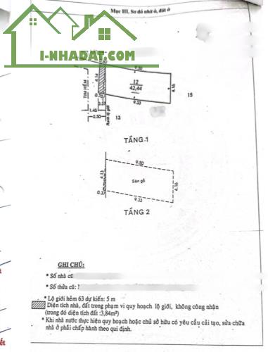 kẹt nợ ngân hàng Acb nên bán nhà hẻm 647 Lạc Long Quân, 4,1x10m, 2 tầng giá 4,5 tỷ TL - 1