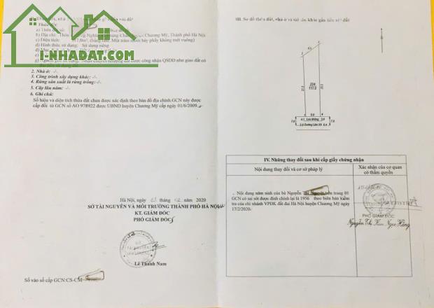 Chính chủ gửi 117m mặt đường KINH DOANH xã Phụng Châu, Chương Mỹ - Đường rộng 7m nở hậu - 3