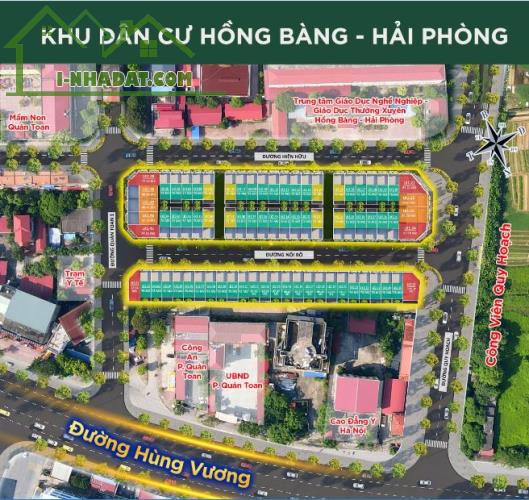 BÁN SHOPHOUSE HỒNG BÀNG MIDTOWN - HẢI PHÒNG. 5,9 tỷ, 57m2, 5 tầng.