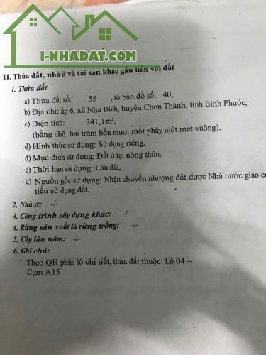 Bán gấp đất tái định cư sổ riêng ngang 10x24= 240m2 đất ở giá nhỉnh 4xx - 1