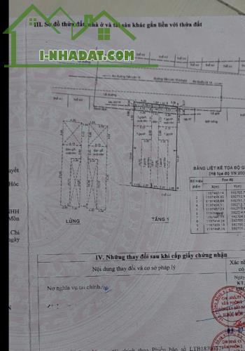 HÓC MÔN, BÁN ĐẤT MẶT TIỀN TIỀN LÂN 15, DT 10x19m 190m2 THỔ CƯ