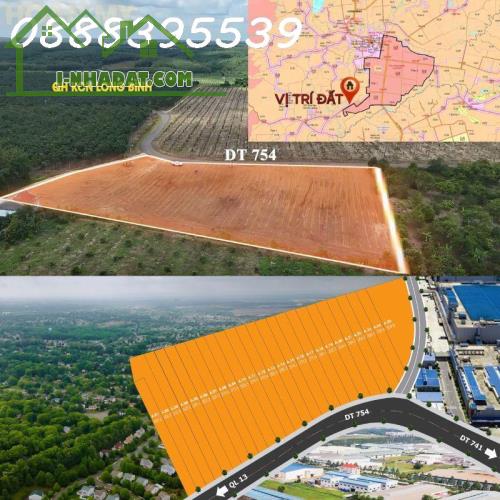 Bán đất thổ cư 300m2, đường 19m, gần trường học, chợ, ủy ban, giảm 50tr còn 450tr - 1