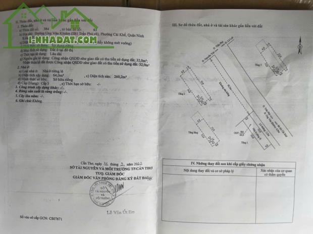 Nhà trệt lửng 2 lầu góc 2 mặt tiền Trần Phú và Ung Văn Khiêm, TTTM Cái Khế, Cần Thơ