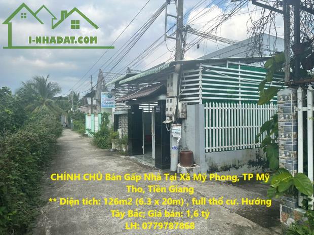 CHÍNH CHỦ Bán Gấp Nhà Tại Xã Mỹ Phong, TP Mỹ Tho, Tiền Giang - 4