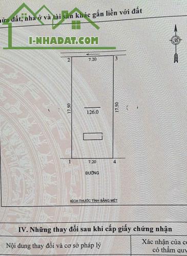 Bán 126m2 đất đẹp khối 7 Quán Bàu. Gần đường Ngô Gia Tự - đường 72M - 1