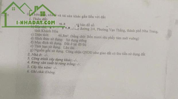 Bán nhà hẻm đường 2/4 gần Ngân Hàng BIDV, gần Chợ Đầm, gần biển, dt 46 m, giá chỉ 2 tỷ 200 - 5