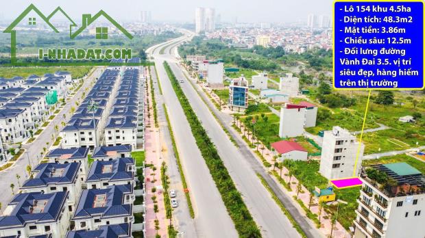 Bán Đất Dịch Vụ Vân Canh Khu 4,5ha, 48,3m2 Mặt đường 12m cả vìa hè. Mặt sau vành đai 3.5. - 3