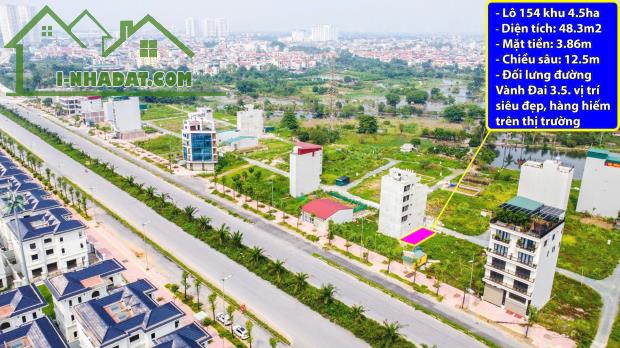 Bán Đất Dịch Vụ Vân Canh Khu 4,5ha, 48,3m2 Mặt đường 12m cả vìa hè. Mặt sau vành đai 3.5. - 1