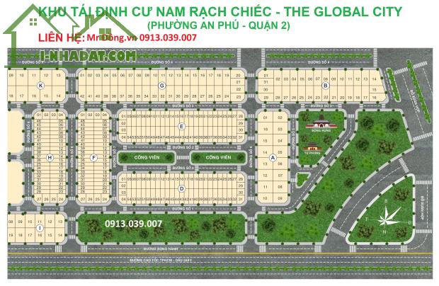 1000 cuộc gọi nhỡ từ Bank RA GẤP Nam Rạch Chiếc Sát The Global City chỉ 169tr/m2 - 1