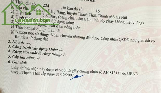 Bán đất cạnh khu công nghệ cao Hoà Lạc, 500m, 10 tỷ - 1