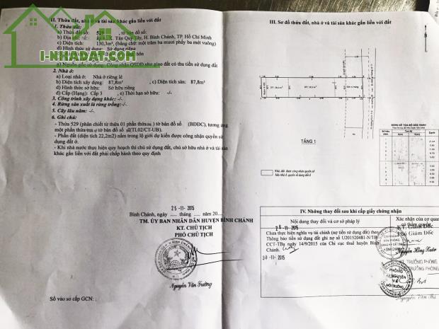 Chủ ngộp xã lỗ căn nhà cấp 4 Đinh Đức Thiện 5x26m giá 880 triệu hẻm ô tô SHR - 3