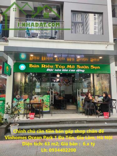 Chính chủ cần tiền bán gấp shop chân đế  Vinhomes Ocean Park 1 Đa Tốn, Gia Lâm, Hà Nội