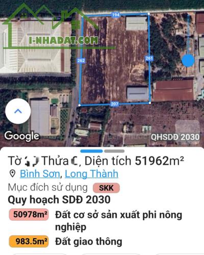 Chuyển nhượng lô đất và xưởng 5.2ha ( 52.000m2) trong KCN tại Long Thành, Đồng Nai - 2