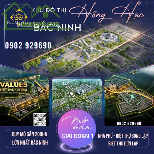 Bắc Ninh - Phú Mỹ Hưng - Khu đô thị sinh thái Hồng Hạc. Sắp ra mắt và mở bán đợt 1. Liên