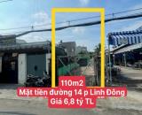 Đất mặt tiền kinh doanh đường 14 phường Linh Đông. Vị trí đắc địa giá tốt nhất