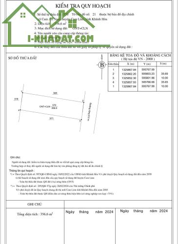 HOT HOT !! Chính chủ Cần Bán Nhanh Lô Đất Đẹp Tại Cam An Nam, Cam Lâm, Khánh Hòa - 1