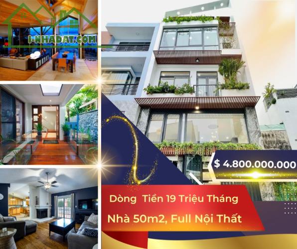 Bán nhà quận tân bình,ngay vòng xoay Lăng Cha Cả,1t 2l,thu nhập 19 tr tháng, 50m2,4.8tỷ