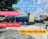 TÌM ĐÂU CĂN THỨ 2 - LÔ GÓC 2 MT - N4.3*16 - HXH THÔNG CHỈ 5.1 TỶ TL