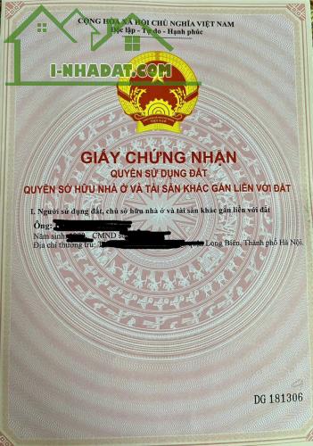 CHÍNH CHỦ CẦN BÁN MẢNH ĐẤT TẠI SỐ 5 NGÕ 189 NGÔ GIA TỰ - ĐỨC GIANG - LONG BIÊN - HÀ NỘI