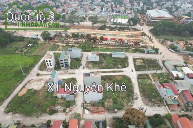 BÁN ĐẤT ĐẤU GIÁ X1 NGUYÊN KHÊ ĐÔNG ANH LÔ GÓC 98M2 GẦN KÊNH ĐÀO QL3