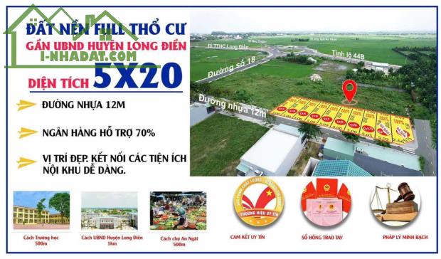 Bán đất ngay khúc bùng binh cống Bà Sáu giá rẻ tiện để ở và đầu tư