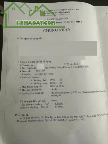 BÁN NHÀ NGUYỄN HUY TƯỞNG,P6, BÌNH THẠNH.DT:9,4X14, 1TR1L, GIÁ:20,5 TỶ - 5