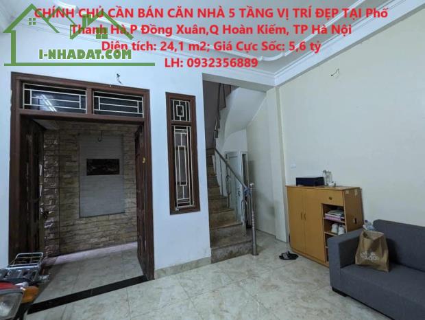 CHÍNH CHỦ CẦN BÁN CĂN NHÀ 5 TẦNG VỊ TRÍ ĐẸP TẠI Phố Thanh Hà,P Đồng Xuân,Q Hoàn Kiếm, TP - 4