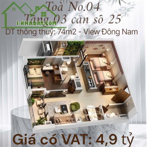 Bán căn 2 ngủ tầng thấp "siêu hiếm" tại Hanoi Melody Recidences Linh Đàm